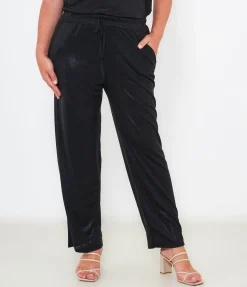 Pantaloni effetto laminato