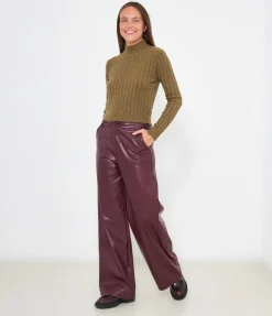 Pantaloni effetto pelle