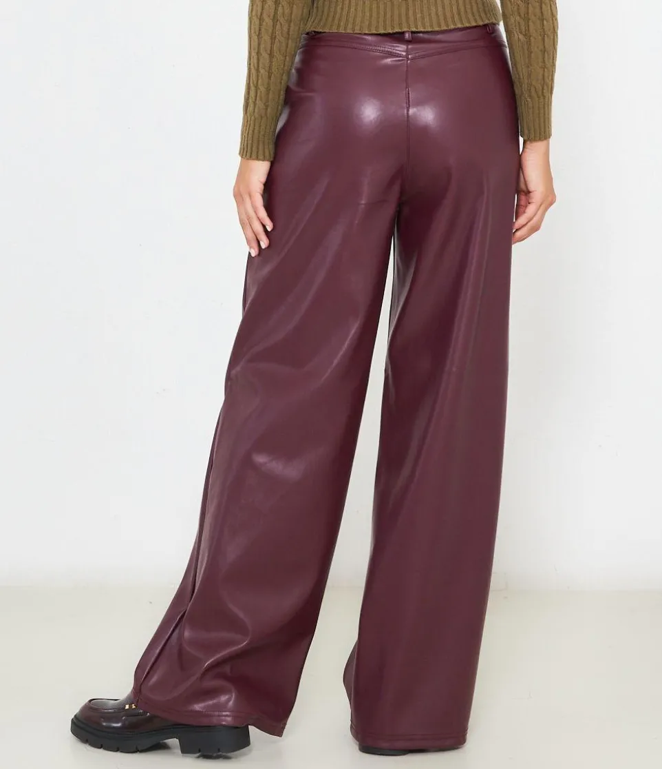 Pantaloni effetto pelle