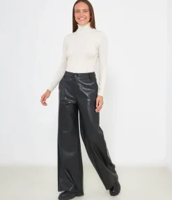 Pantaloni effetto pelle