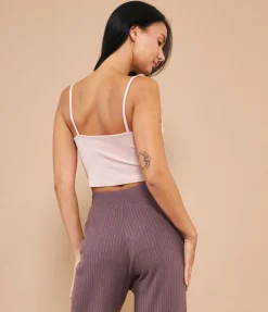 Top crop con pizzo