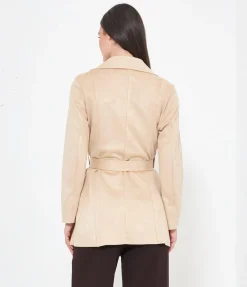 Trench effetto camoscio