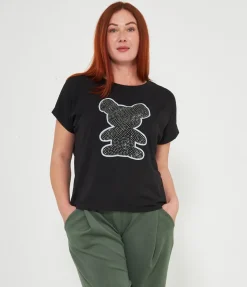 T-shirt con strass