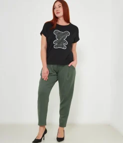 T-shirt con strass