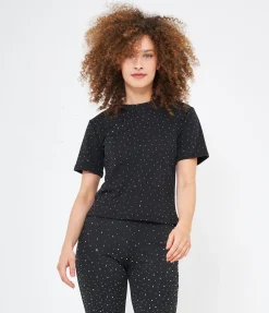 T-shirt con strass