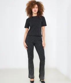 T-shirt con strass