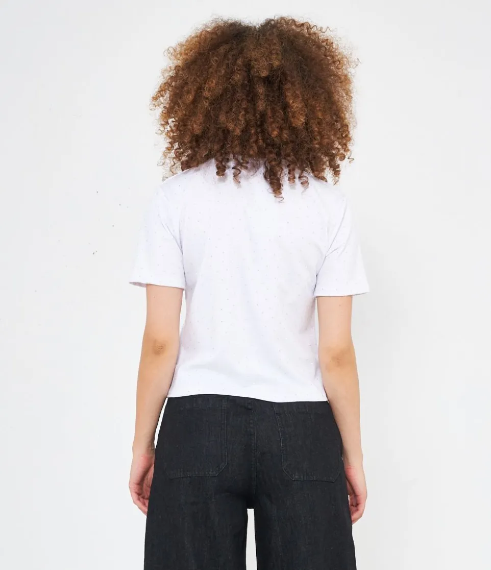 T-shirt con strass