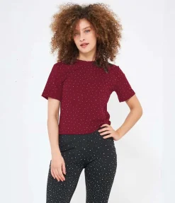 T-shirt con strass